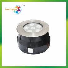 Luz subterránea del acero inoxidable LED de la venta caliente 6W, luz subacuática